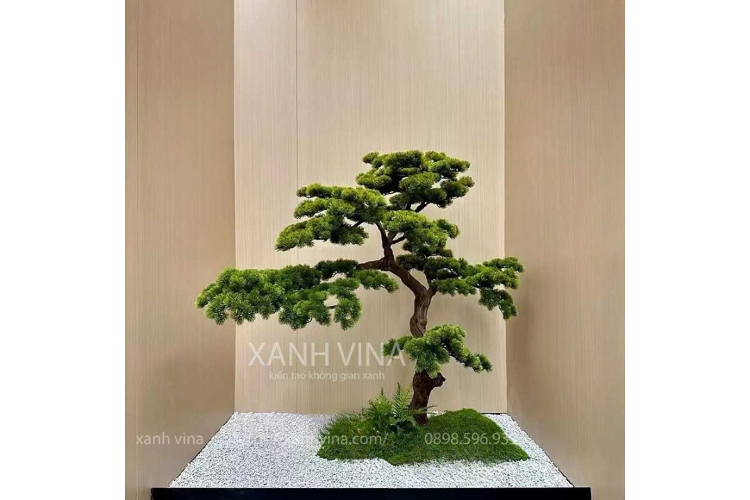 tiểu cảnh cây tùng giả